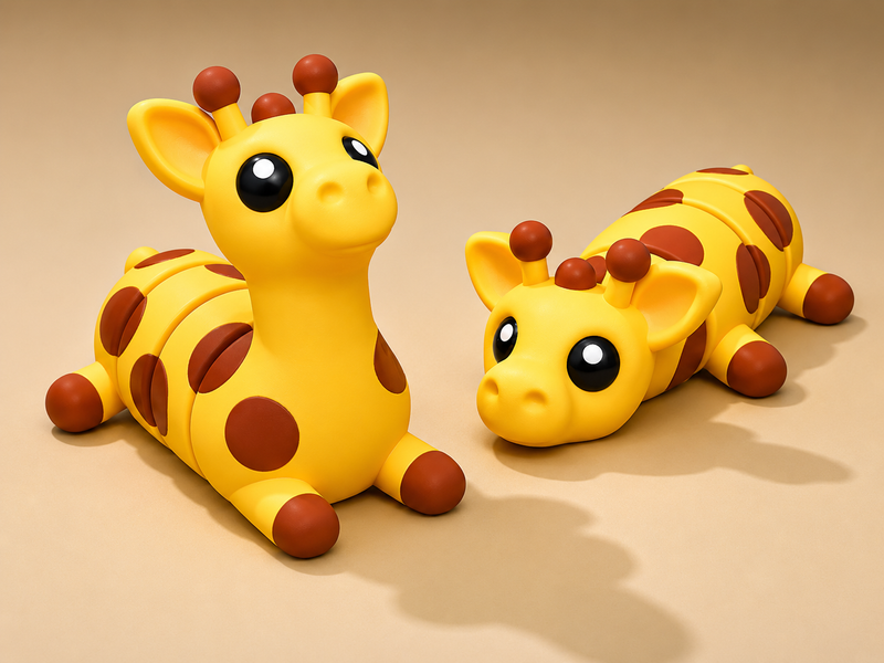 Giraffe Buddy Keychain – Cute Flexible Animal Charm