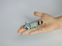 Flexi Raccoon Keychain & Magnet – Cute Articulated Animal Charm