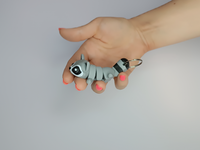 Flexi Raccoon Keychain & Magnet – Cute Articulated Animal Charm