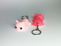 Piggy Buddy Keychain & Magnet – Cute Flexible Animal Charm